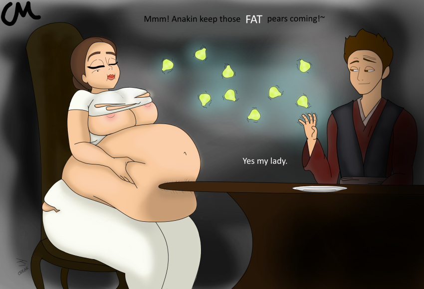 anakin_skywalker bbw belly belly_bulge belly_grab belly_overhang big_belly body breasts choccymalk fat fat_ass fat_woman feederism feeding force_feeding inflation natalie_portman obese obese_female padme_amidala pawg pear star_wars stuffed stuffed_belly stuffing thick thick_ass thick_thighs weight_gain