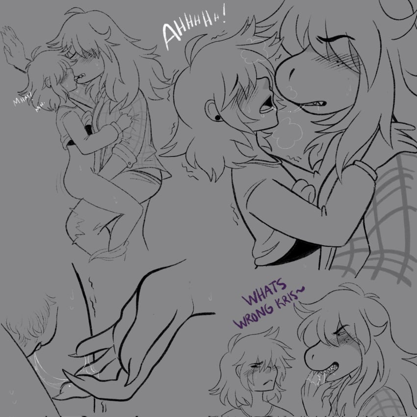 1:1 against_surface against_wall andromorph andromorph/female andromorph_penetrated anthro anthro_penetrating anthro_penetrating_human big_pupils blush blush_lines bodily_fluids bottomless bottomless_andromorph bottomless_human bottomless_intersex bottomwear breath chest_binder claws clothed clothed_anthro clothed_female clothing cum cum_taste deltarune dilated_pupils duo ear_piercing ear_ring english_text eyes_mostly_closed female female_penetrating female_penetrating_andromorph female_penetrating_intersex finger_claws finger_fetish finger_in_mouth finger_lick finger_play fingering fingers flustered french_kissing fully_clothed fully_clothed_anthro fully_clothed_female genital_fluids hair hand_on_another's_shoulder hand_on_shoulder hands_on_shoulders hi_res human human_on_anthro human_penetrated intersex intersex/female intersex_penetrated interspecies kissing kris_(deltarune) larger_anthro larger_female licking line_art long_hair looking_at_another looking_at_partner looking_away mammal messy_hair moan motion_lines narrowed_eyes nonbinary_(lore) obscured_eyes open_mouth pants pattern_clothing pattern_shirt pattern_topwear penetration piercing plaid plaid_clothing plaid_shirt plaid_topwear pubes pupils purple_text question raised_clothing raised_shirt raised_topwear reptile ring_piercing rolled_up_sleeves saliva saliva_on_tongue saliva_string scalie sex sharp_teeth shirt shirt_grab shoulder_grab size_difference smaller_human spicychoccy susie_(deltarune) sweat sweater sweaty_face sweaty_legs sweaty_thighs teeth text tongue topwear torn_bottomwear torn_clothing torn_pants tremble_spikes undertale_(series) underwear vaginal vaginal_fingering vaginal_fluid_string vaginal_fluids vaginal_fluids_on_hand vowelless vowelless_vocalization white_text