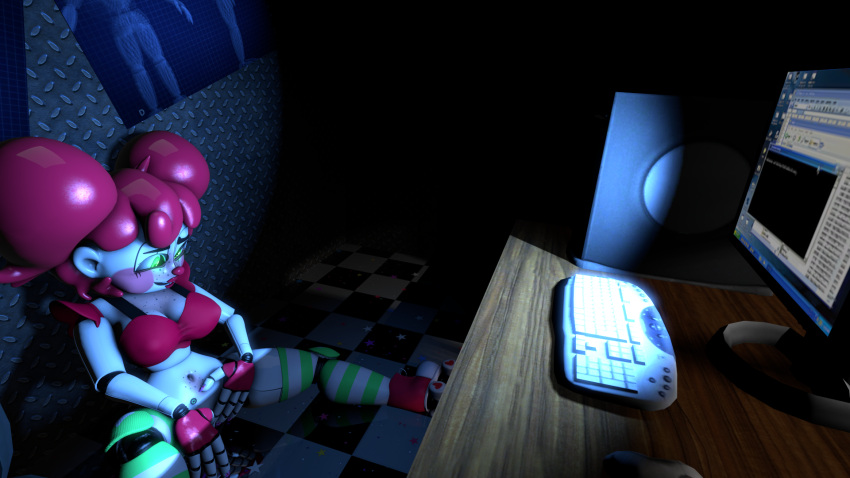 3d baby_(fnafsl) circus_baby circus_baby_(fnaf) five_nights_at_freddy's five_nights_at_freddy's:_sister_location masturbation rktzxq robot so87baby solo summer_of_87_baby