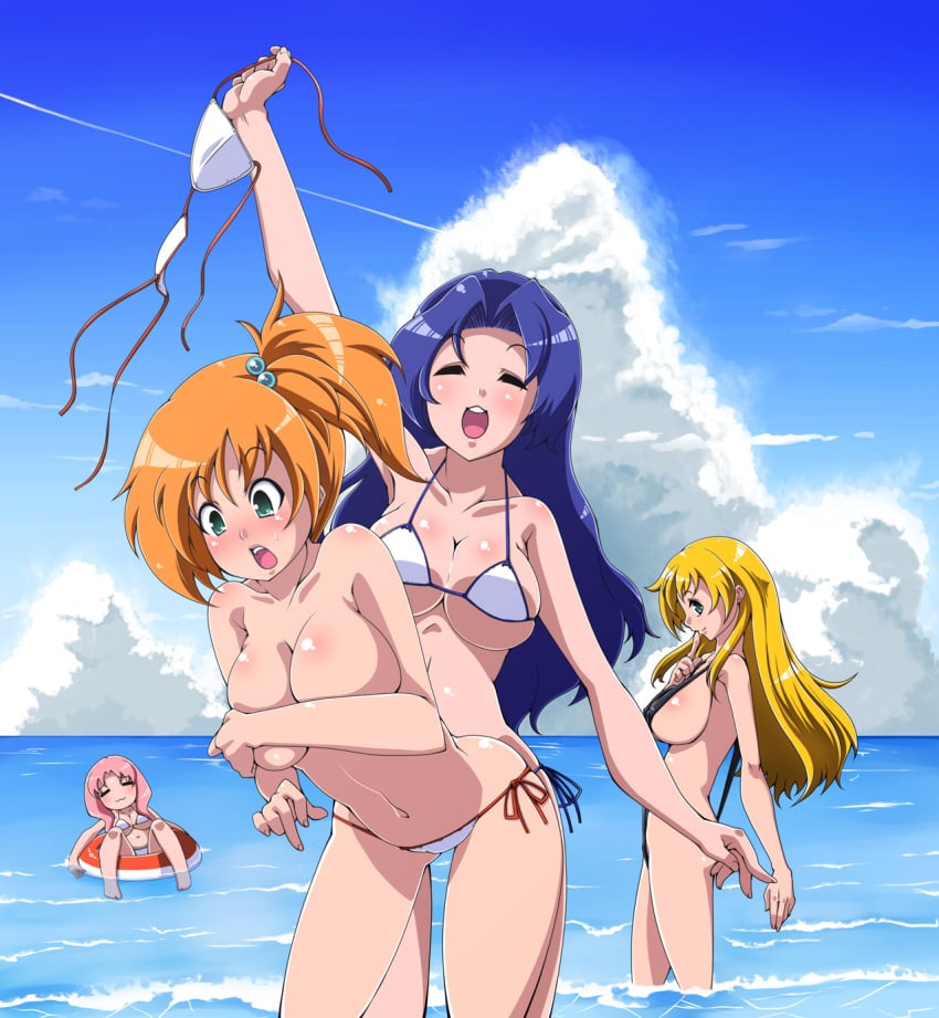 :3 =_= alternate_breast_size alternate_costume assisted_exposure bare_shoulders barefoot beach belt bikini blonde_hair blue_hair blush body_blush bow bra breast_hold breasts butt_crack cameltoe casual_one-piece_swimsuit cleavage closed_mouth clothes clothes_thief cloud coat colored covering covering_breasts daisy_(pokemon) enf erect_nipples exposed exposed_nipples fat_mons feet female female_only female_with_female from_behind gloves green_eyes gym_leader hair_bobbles hair_ornament hairbow hat highres huge_breasts human human_only innertube jacket kasumi_(pokemon) large_breasts leaning_forward legs lily_(pokemon) long_hair looking_back lost_clothes lowleg lowleg_bikini micro_bikini misty_(pokemon) multiple_girls navel nintendo nipples ocean one-piece_swimsuit open_mouth orange_hair outdoors panties pink_hair pokemon pokemon_rgby ponytail red_hair satsuki_imonet shiny shiny_skin short_hair siblings side-tie_bikini side_ponytail sideboob sisters sky sling_bikini smile stolen_bikini stolen_swimsuit submerged swimsuit swimsuit_thief theft thief tied_hair toes topless underboob underwear violet_(pokemon) water waves white_panties worried yuri