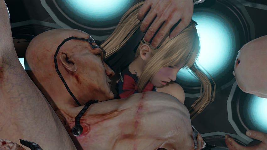 3d dead_or_alive hug lying_on_person marie_rose mating_press nigi2 ninja_gaiden penis ryona sex vaginal_penetration zombie