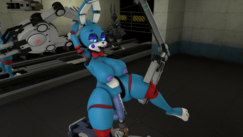 3d_(artwork) animatronic anthro breasts deskai digital_media_(artwork) ejaculation factory female five_nights_at_freddy's five_nights_at_freddy's_2 genitals hi_res lagomorph leporid machine mammal nipples penetration pussy rabbit robot sex_toy solo source_filmmaker toy_bonnie_(fnaf) vaginal_penetration vaginal_penetration video_games