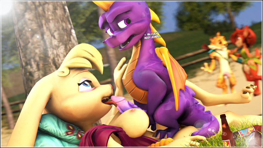 16:9 2020 2boys 2girls 3d_(artwork) activision anthro anthro_on_feral bianca_(spyro) big_breasts breasts cheating cheating_girlfriend clothed clothing cuckold dragon duo_focus elora erection female female_on_feral feral feral_on_anthro genitals group hi_res high_resolution hunter_(spyro) interspecies lewdyroom licking male mammal netorare nipples nude open_mouth oral paizuri penile penis penis_lick photoshop sex source_filmmaker spyro spyro_the_dragon straight titjob tongue tongue_out video_games widescreen