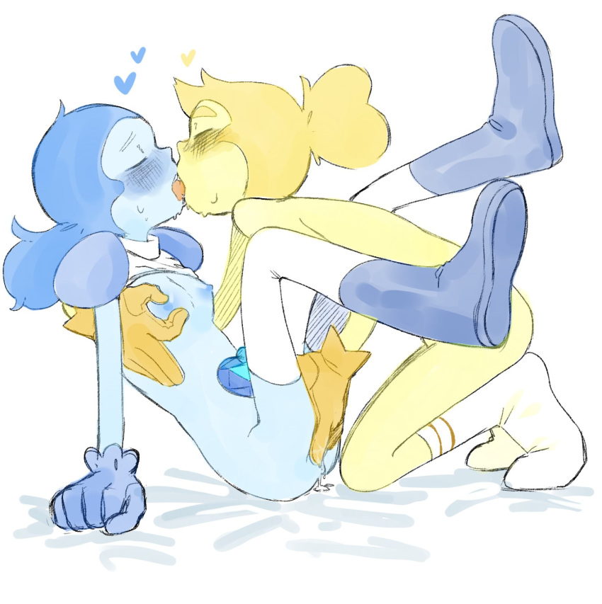 blush breasts female female_only fingering gem_(species) gemsona gyger_been kissing lesbian making_out nipples original_character spinel_(steven_universe) steven_universe tagme_(artist) yuri