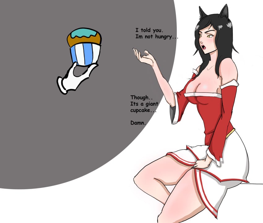 ahri breasts eating fox_ears league_of_legends lewinog