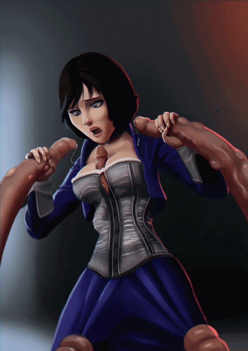 1girls 2d 2d_(artwork) animated big_breasts bioshock bioshock_infinite black_hair blue_eyes bolero breasts busty choker clothed_sex clothing corset cross_section cum cum_in_mouth cum_in_pussy cum_inside dark_hair elizabeth_comstock female female_focus female_only female_penetrated godlem hourglass_figure nipples open_mouth oral panties panties_aside penetration penis_tentacles pink_panties pussy restrained restrained_by_tentacles sex short_hair skirt spitroast spread_legs tagme tentacle tentacle_between_breasts tentacle_grab tentacle_in_mouth tentacle_in_pussy tentacle_paizuri tentacle_sex tentacle_spitroast vaginal_penetration wide_hips