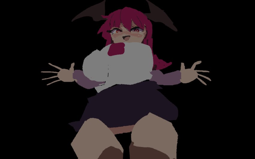 2d animated big_breasts flashing_breasts koakuma namako_(takorin) namako_daibakuhatsu pixel_animation showing_breasts takorin touhou