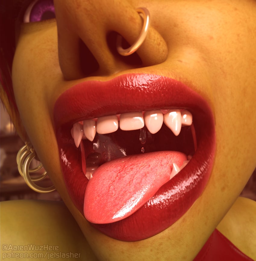 2girls 3d bangs big_nose blizzard_entertainment close-up dominant dominant_female earring earrings extreme_size_difference female femdom giantess goblin goblin_(warcraft) goblin_female green_skin imminent_vore jetslasher lips lipstick long_nose macro_female micro_female micro_in_mouth micro_on_tongue mouth_close-up mouth_focus mouth_open natazii_(sheela) nose_ring nostrils piercing piercings purple_eyes red_hair saliva sharp_teeth size_difference tiny tongue tongue_out vore world_of_warcraft