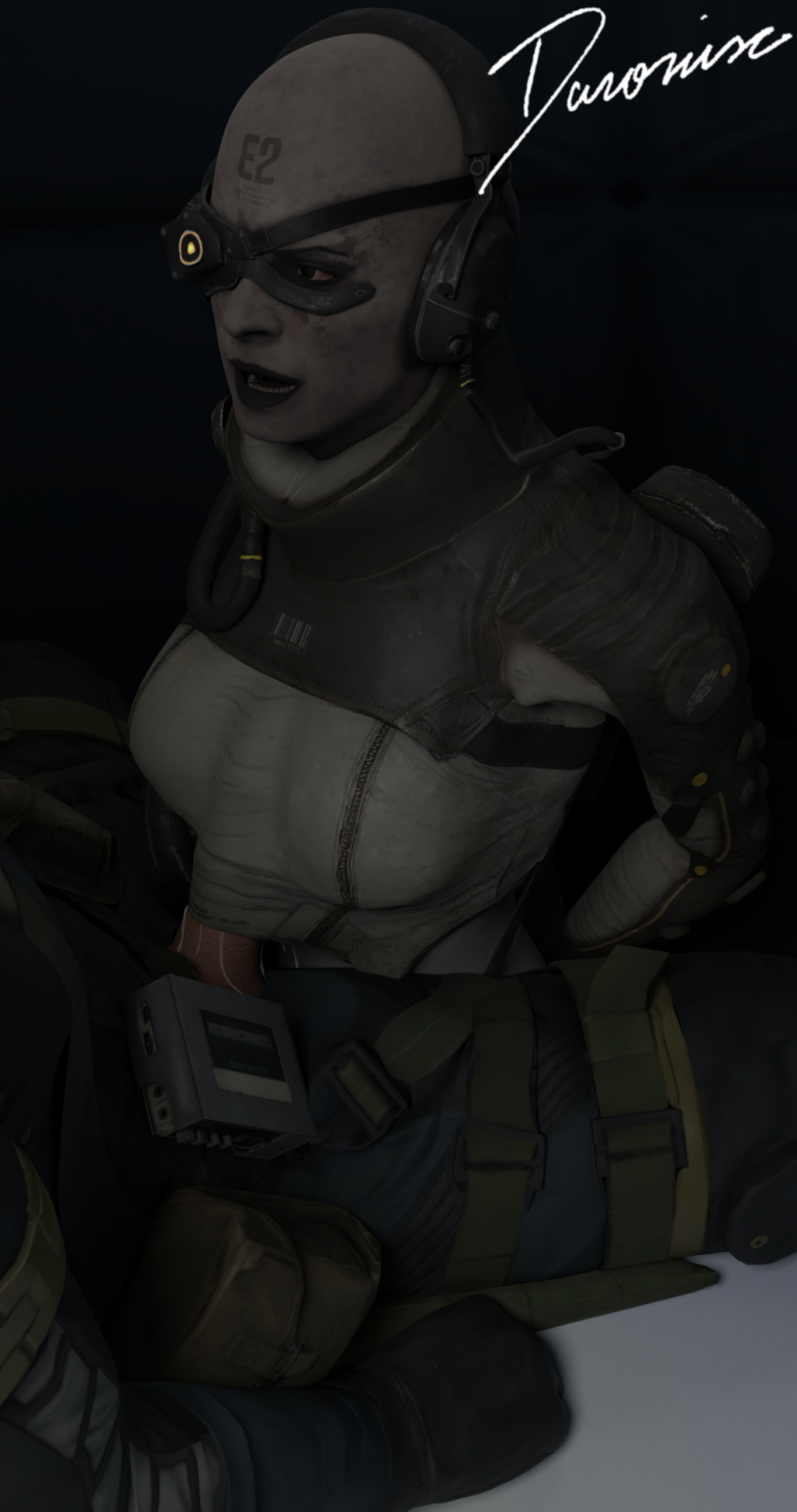 3d blender cum cum_on_breasts cum_on_upper_body dasovix female metal_gear_solid outercourse paizuri paizuri_under_clothes skull_unit skulls