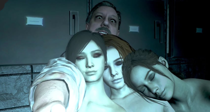 3d ada_wong brian_irons claire_redfield closed_eyes corpse death female human jill_valentine male murder pale_skin resident_evil resident_evil_2 resident_evil_2_remake resident_evil_3 resident_evil_3_remake selfie snuff unknown_guest