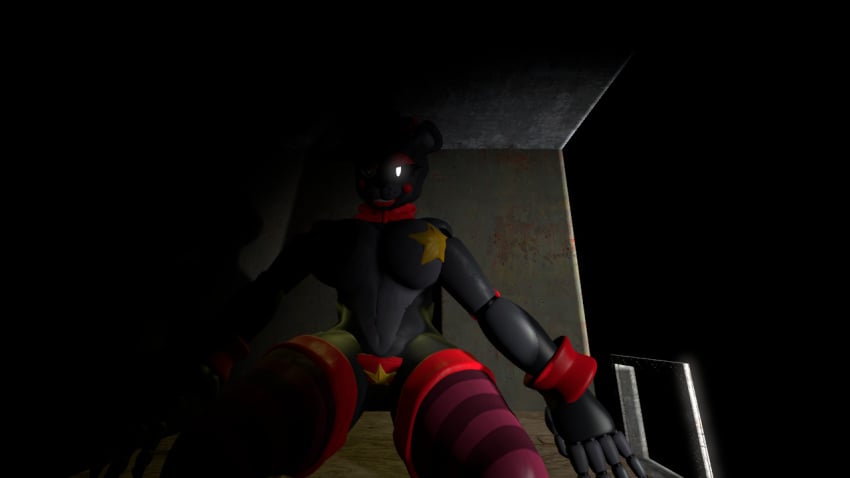 3d bear busty_lefty darkness female female_only five_nights_at_freddy's freddy_fazbear's_pizzeria_simulator funtimelime glowing_eyes lefty lefty_(fnaf) sfm