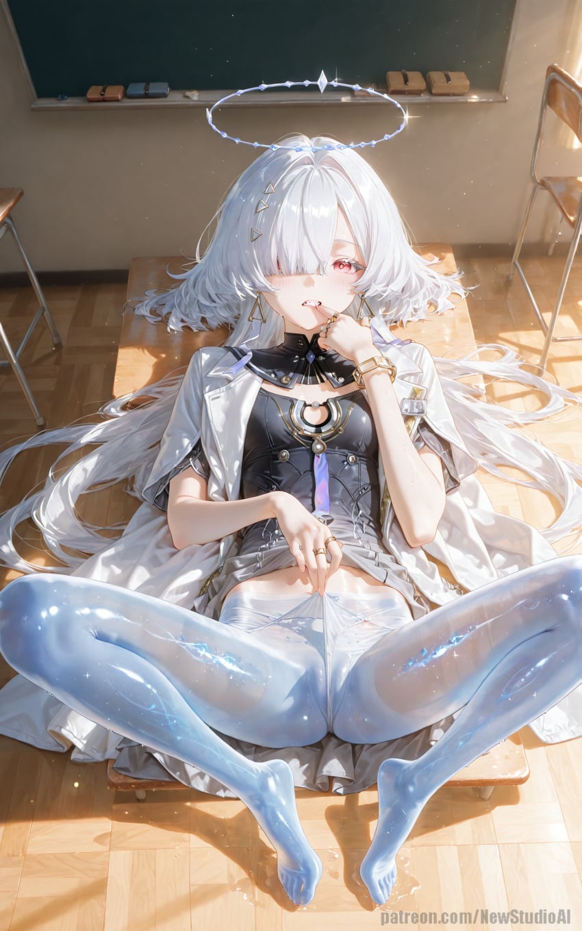 ai_generated classroom mornye_(wuthering_waves) newstudioai white_hair wuthering_waves