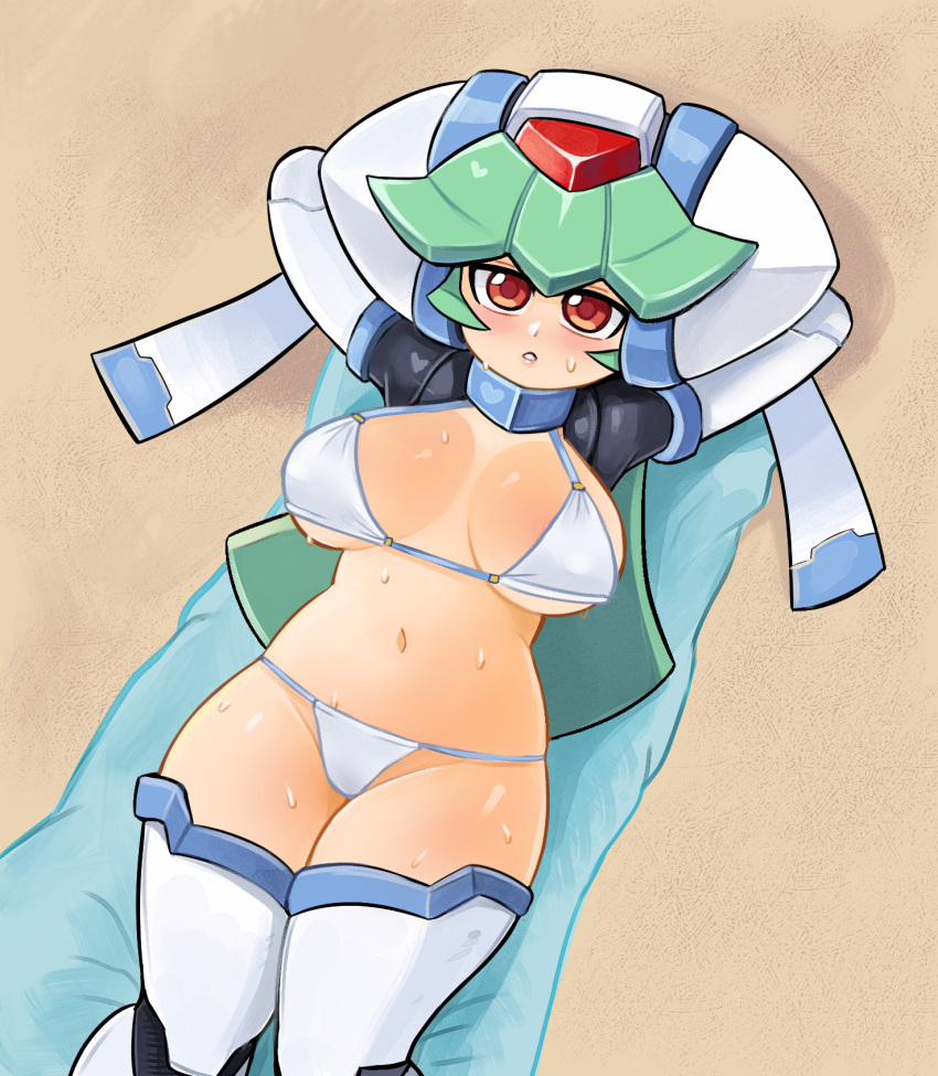 1girls 2x big_breasts breasts mega_man mega_man_zx pandora_(mega_man) thighs