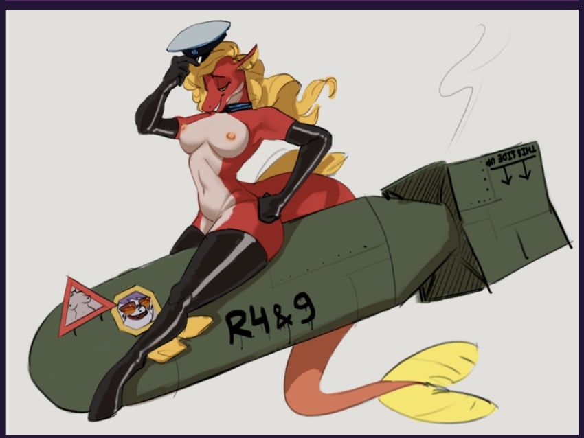 bomb breasts equestria_at_war hearts_of_iron_4 nipples nudity posada thigh_highs weapon