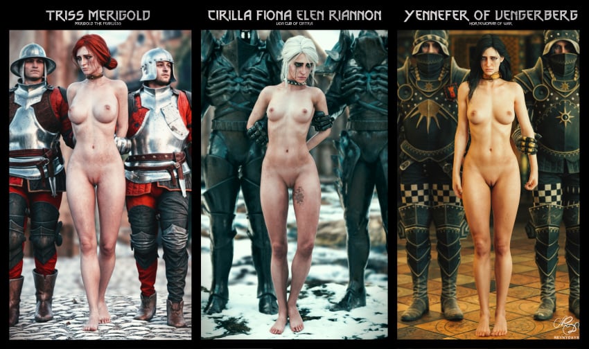 3d abs absurd_res ashamed athletic_female bitch_taken_for_walk black_hair blender captured captured_heroine ciri collar curvy_figure defeated defeated_heroine dirty exposed_breasts exposed_pussy feet forced_exposure forced_presentation hi_res humiliation large_breasts linea_alba medieval_armour nipples nude nude_female public public_exposure public_humiliation public_nudity red_hair restrained_arms reynydays runny_makeup runny_mascara shaved_pussy slave slave_collar slavegirl small_breasts soldier sweaty the_witcher the_witcher_(series) the_witcher_3:_wild_hunt toes triss_merigold wet_skin white_hair wild_hunt yennefer