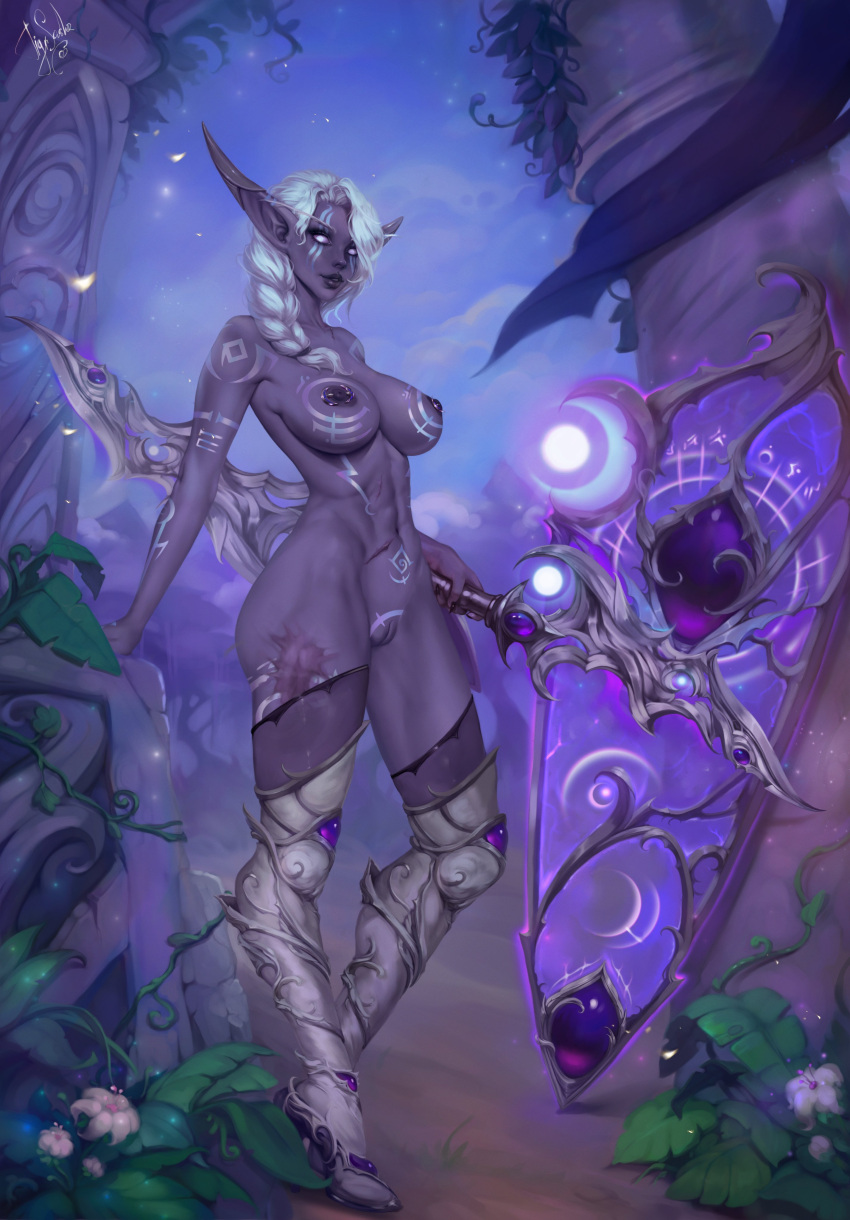 1girls female hi_res nightborne pussy tigrsasha warcraft world_of_warcraft