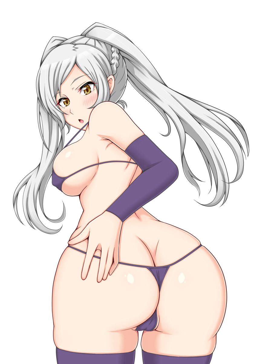 ass fire_emblem fire_emblem_awakening hand_on_ass leggings looking_at_viewer looking_back micro_bikini presenting presenting_hindquarters robin_(fire_emblem) robin_(fire_emblem)_(female) suzuka_iz suzukaze_izu yakuryo