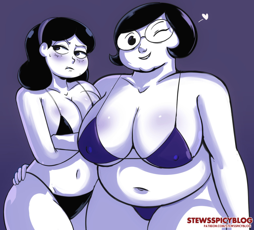 2girls age_difference anya's_ghost anya_borzakovskaya big_breasts bikini daughter duo duo_focus light-skinned_female light_skin looking_at_viewer mature mature_female meme milf mother mother_and_daughter mother_daughter_boob_envy_(meme) mrs._borzakovskaya multiple_girls stewsspicyblog voluptuous voluptuous_female