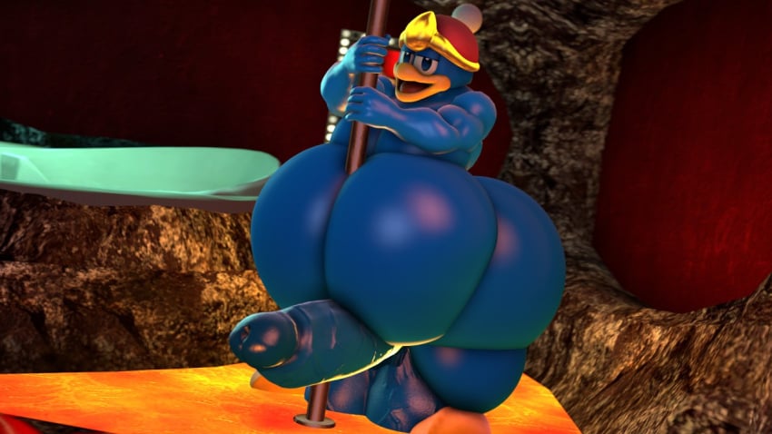 1boy 3d anthro ass balls belly big_ass big_balls big_belly big_butt big_penis chubby fat fat_ass fat_man furry hips huge_ass huge_balls huge_belly huge_cock hyper hyper_ass hyper_balls hyper_butt hyper_genitalia hyper_penis hyper_testicles kennythebobcat king_dedede kirby_(series) male male_only moobs nintendo no_humans overweight overweight_male penguin penis pole sfm solo source_filmmaker stripper_pole thick thick_ass thick_legs wide_hips