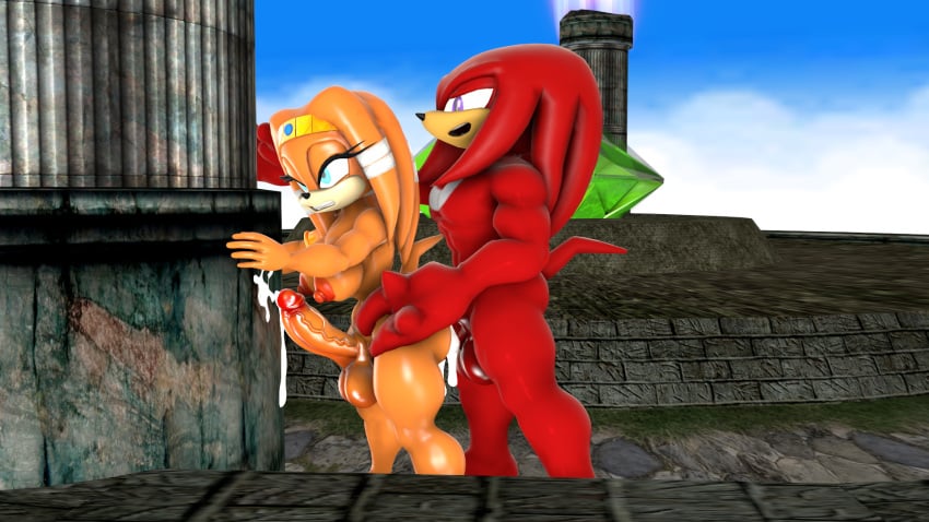 1boy 1futa 3d 3d_model anal anthro balls blue_eyes blueapple breasts crown cum echidna furry futanari gem hair half-closed_eyes kabalmystic knuckles_the_echidna knuckles_the_echidna_(kabalmystic) male male_on_futa master_emerald mobian mobian_(species) mobian_echidna nipples orange_body orange_penis penis purple_eyes red_body red_penis sega sex sonic_(series) sonic_adventure sonic_the_hedgehog_(series) spikes tiara tikal_the_echidna tikal_the_echidna_(kabalmystic)