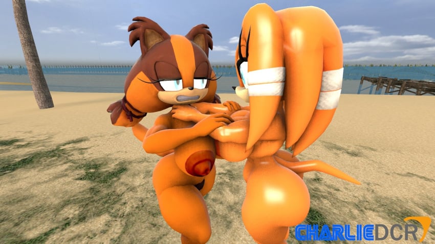 2girls 3d 3d_model angry badger blue_eyes breasts brown_body charliedcr choking duo echidna eyelashes female fighting half-closed_eyes kabalmystic lighting mobian mobian_(species) mobian_echidna nipples orange_body sega sonic_(series) sonic_adventure sonic_boom sonic_the_hedgehog_(series) standing sticks_the_badger sticks_the_badger_(kabalmystic) tikal_the_echidna tikal_the_echidna_(kabalmystic) toes