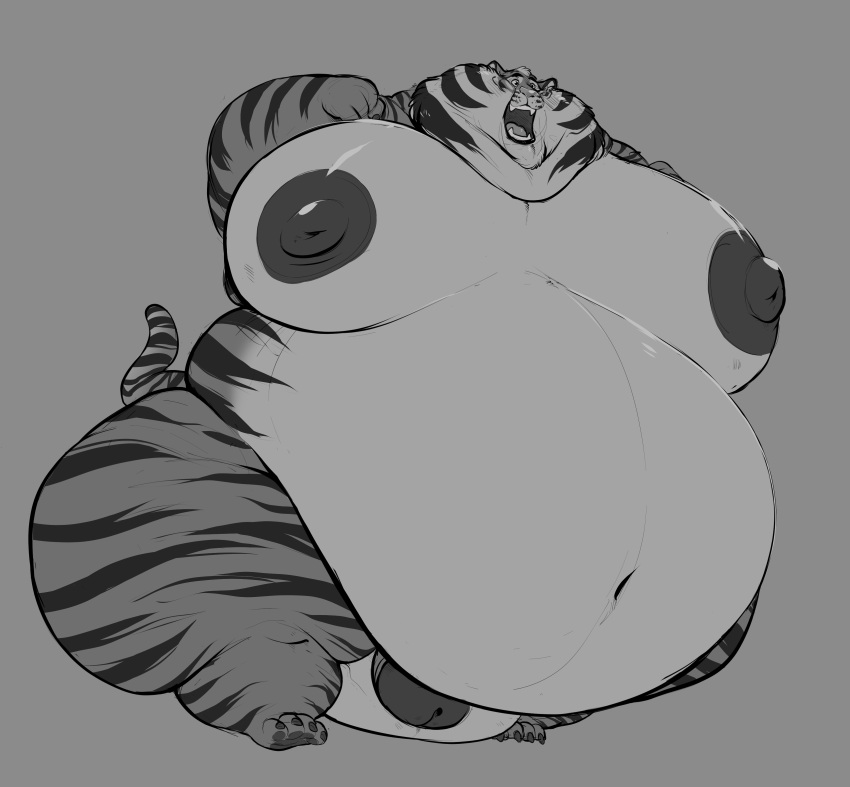 absurd_res anthro balls belly big_balls big_belly big_penis chubby_cheeks chubby_male felid fur genitals heftyotter hi_res huge_balls huge_cock hyper hyper_balls hyper_genitalia hyper_penis male mammal monochrome moobs morbidly_obese morbidly_obese_anthro morbidly_obese_male nipples nude obese obese_anthro obese_male overweight overweight_anthro overweight_male pantherine penis slightly_chubby solo solo_focus tiger