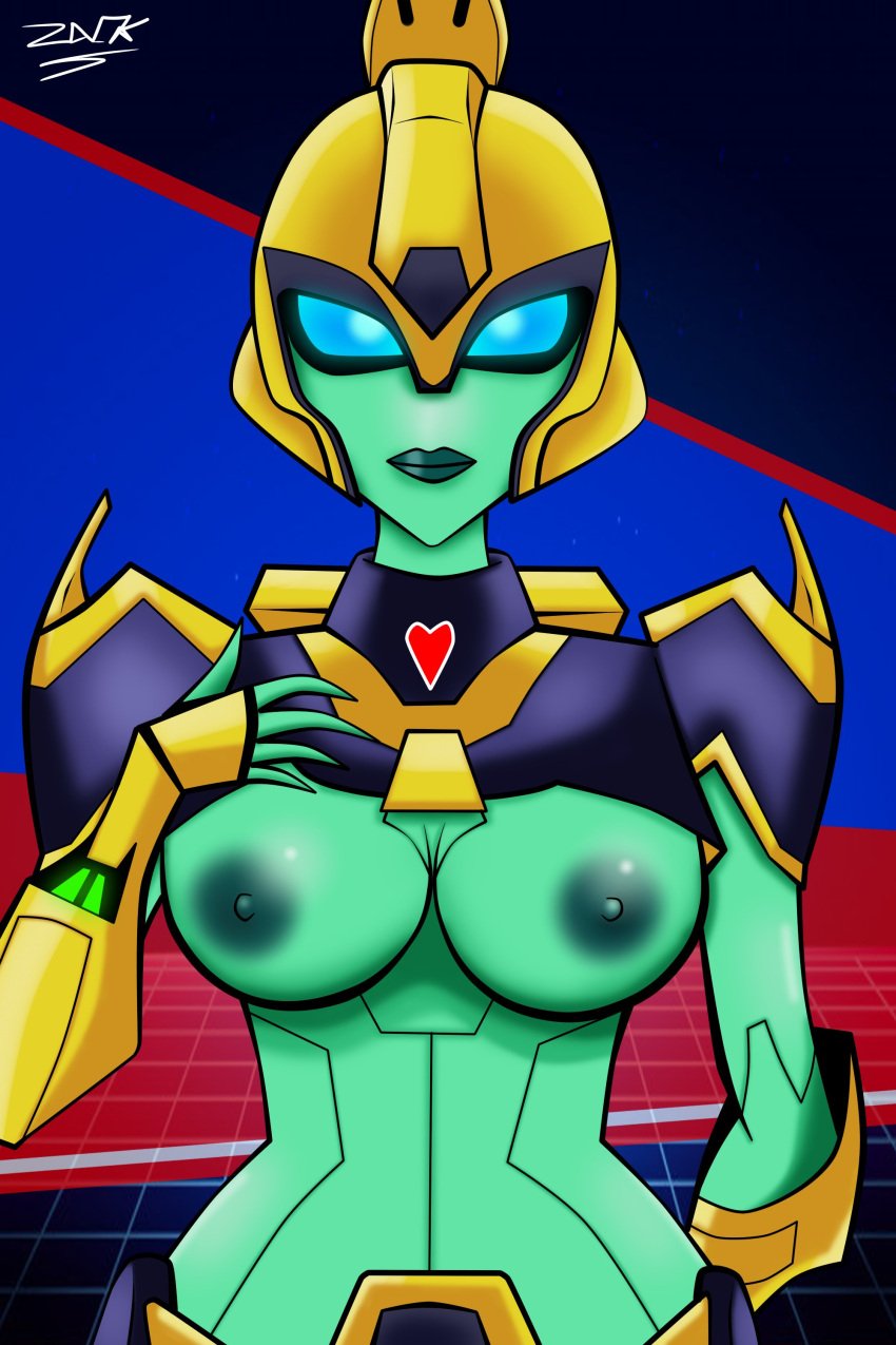 1girls alien alien_girl autobot blue_eyes boobs breasts breasts_out curvaceous curves curvy curvy_body curvy_female curvy_figure cybertronian elita_one exposed_breasts female female_only green_body green_lips green_lipstick green_nipples green_skin looking_at_viewer machine mechanical nipples robot robot_girl rookie115 showing_off solo solo_female tits transformers transformers_animated