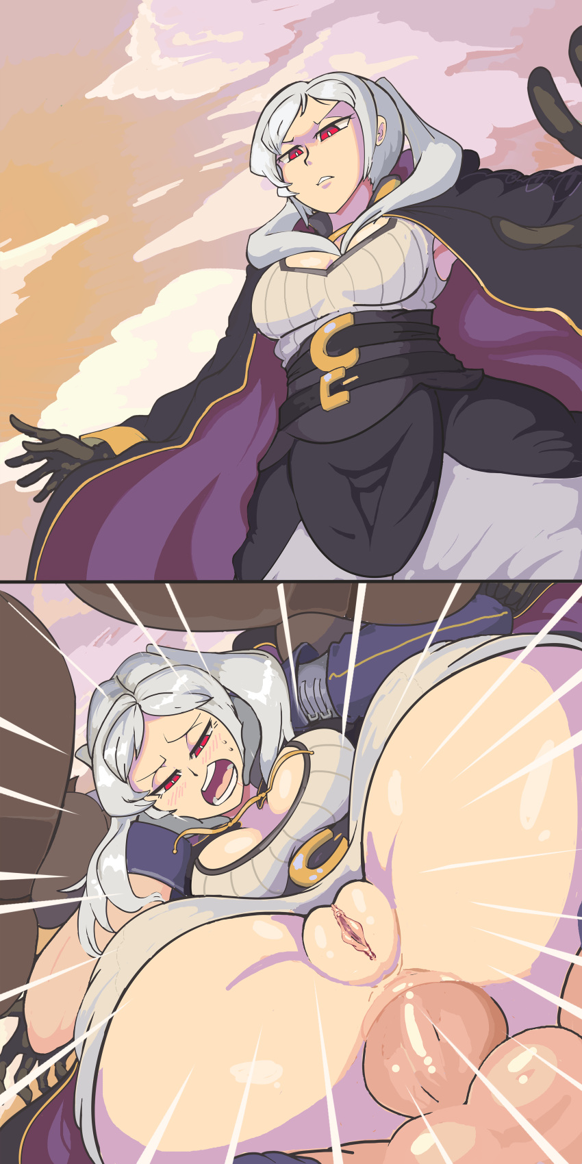 anal anal_sex ass chrom_(fire_emblem) davewaterfalls fire_emblem fire_emblem_awakening full_nelson grima_(fire_emblem) legs_up pussy robin_(fire_emblem) robin_(fire_emblem)_(female) sex tagme thick_thighs thighs wide_hips