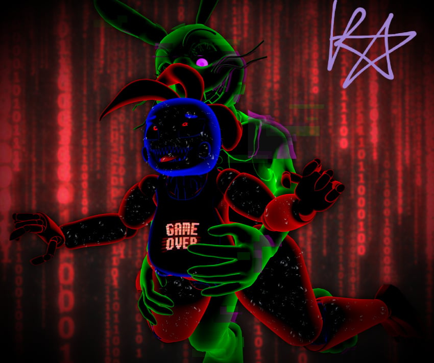 animatronic animatronics binary_code blue_nipples blue_skin chicken cinema4d cinema_4d creepy five_nights_at_freddy's five_nights_at_freddy's:_help_wanted five_nights_at_freddy's:_special_delivery five_nights_at_freddy's_2 five_nights_at_freddy's_ar fnaf game_over game_over_chica glitch glitchtrap green_hair green_penis highscore_toy_chica_(fnaf) illumix purple_eyes red_eyes red_skin scottgames sex sharp_teeth steel_wool_studios straight sweat tongue tongue_out toy_chica_(fnaf)