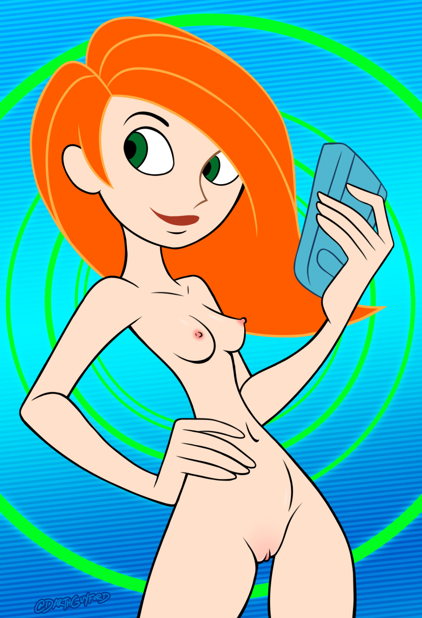 1girls bold-n-brash breasts darthguyford disney disney_channel female_only ginger green_eyes kim_possible kimberly_ann_possible nude nude_female orange_hair red_hair vulva