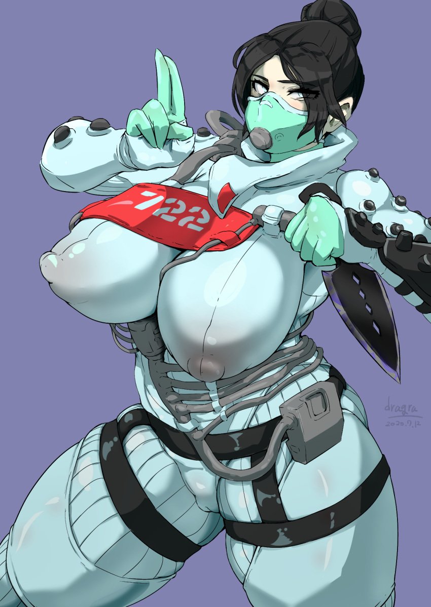 1girls 2d absurd_res apex_legends areolae ass breasts dragra erect_nipples erect_nipples_under_clothes female hi_res huge_areolae huge_ass huge_breasts large_breasts latex latex_bodysuit latex_suit looking_at_viewer nipples nipples_visible_through_clothing see-through skin_tight thick_thighs thighs tight_clothes wraith_(apex_legends) wraith_quarantine_722