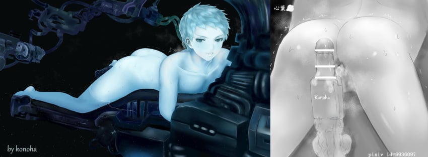 13_sentinels:_aegis_rim 1boy anal anal_sex artist_name ass bar_censor blue_skin casual censored cockpit ei_sekigahara fucking_machine humanoid konohayinoye machine male masturbation mech mecha mechanical nude pale_skin sex_machine short_hair solo straddling sweat vanillaware