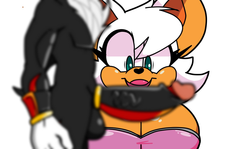 1boy 1boy1girl 1girls big_breasts big_ears big_penis black_fur cock_ring female_focus horaco rouge_the_bat shadow shadow_the_hedgehog sonic_(series) thehoraco