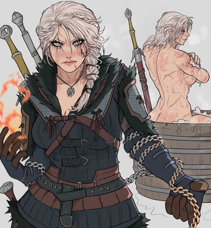 athletic_female ciri scars_all_over the_witcher_(series) the_witcher_4 yoracrab