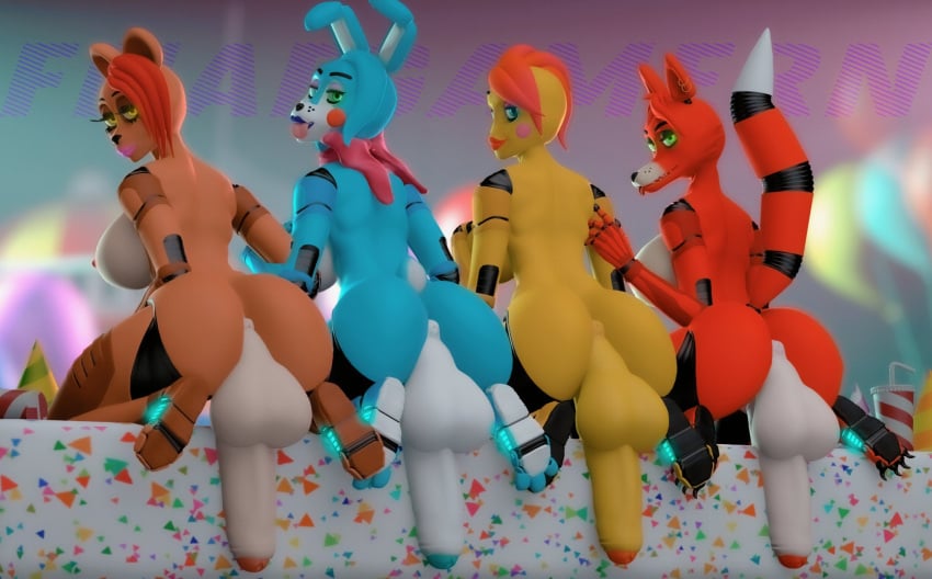 3d_(artwork) animatronic anthro anus ass avian balls beakless bear big_balls big_breasts big_butt big_penis bird breasts canid canine chicken digital_media_(artwork) five_nights_at_freddy's five_nights_at_freddy's_2 fnafgamern fox foxy_(fnaf) foxy_(psychojohn2) freddy_(fnaf) freddy_(psychojohn2) furniture galliform gallus_(genus) genitals group gynomorph hi_res humanoid_genitalia humanoid_penis inside intersex kneeling lagomorph leporid lips looking_at_viewer looking_back looking_back_at_viewer machine mammal on_table penis phasianid puffy_anus rabbit red_lips robot robot_anthro scottgames sitting sitting_on_table source_filmmaker_(artwork) table tail tongue tongue_out toy_bonnie_(fnaf) toy_bonnie_(psychojohn2) toy_chica_(fnaf) toy_chica_(psychojohn2) watermark