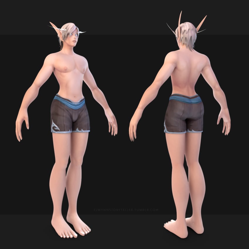 1boy 3d 3d_model blood_elf femboy no_sex tagme tagme_(artist) underwear world_of_warcraft