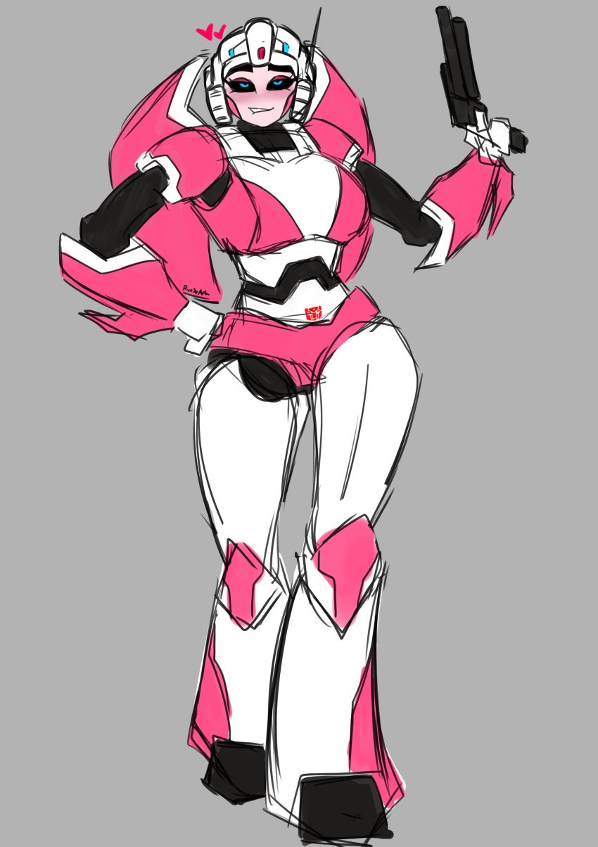 alien alien_girl arcee arcee_(rotb) bumblebee_movie female female_only giant_woman giantess hips robot robot_girl ryosuart seductive seductive_eyes seductive_look seductive_smile stretching thick thick_hips thick_thighs thighs transformers wide_hips