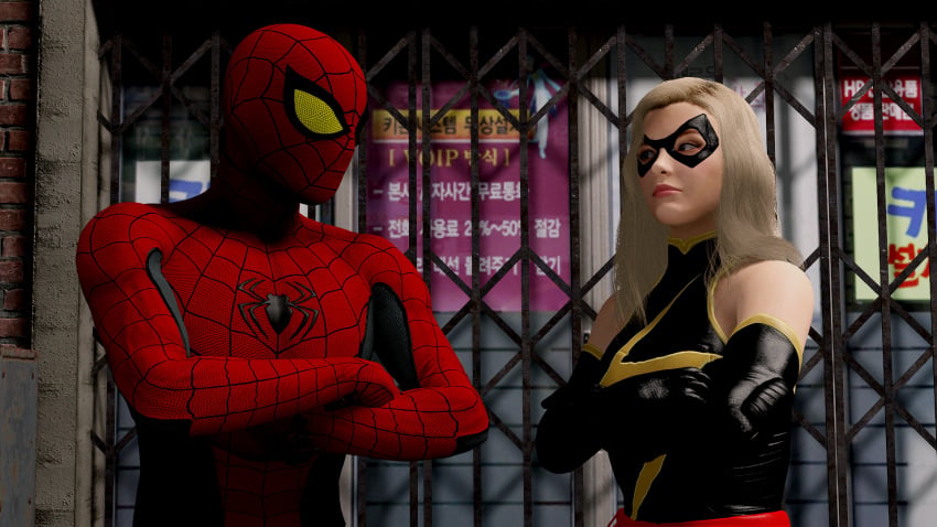 1boy 1boy1girl 1girls 3d ass avengers big_ass big_breasts breasts captain_marvel carol_danvers curvaceous curvy curvy_figure female geek-gump geek_gump hips hourglass_figure huge_ass huge_breasts large_ass large_breasts legs male male/female marvel marvel_comics mature mature_female mature_male ms._marvel ms._marvel_(carol_danvers) peter_parker slim_waist spider-man spider-man_(series) straight thick thick_hips thick_legs thick_thighs thighs voluptuous waist wide_hips