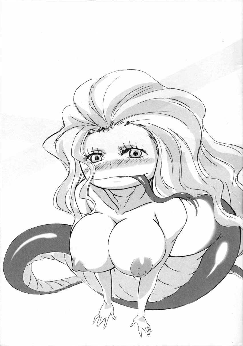 akuma_no_mi artist_request boa_sandersonia female female_only hebi_hebi_no_mi hebi_hebi_no_mi,_model:_anaconda lamia monster_girl one_piece snake_girl snake_tongue straight_hair tagme