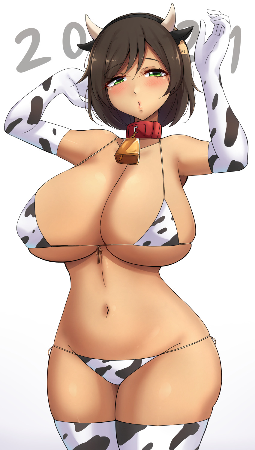 2021 bikini cow_bikini cow_girl female honchan large_breasts mistynight nchans tanned