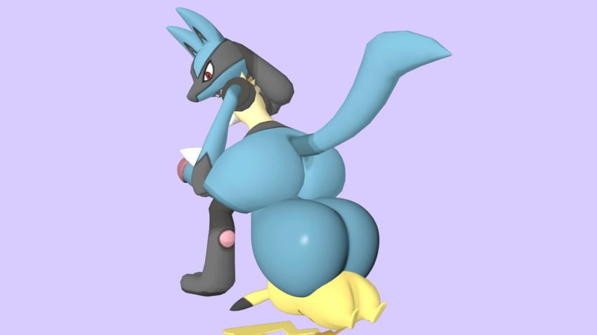 16:9 3d_(artwork) ambiguous_gender animated balls big_balls big_penis digital_media_(artwork) duo erection feral genitals hi_res huge_balls huge_cock humanoid_genitalia humanoid_penis hyper hyper_balls hyper_genitalia hyper_penis lucario male mammal meowchan nintendo open_mouth penis pikachu pokemon pokemon_(species) short_playtime simple_background tea_bagging video_games widescreen