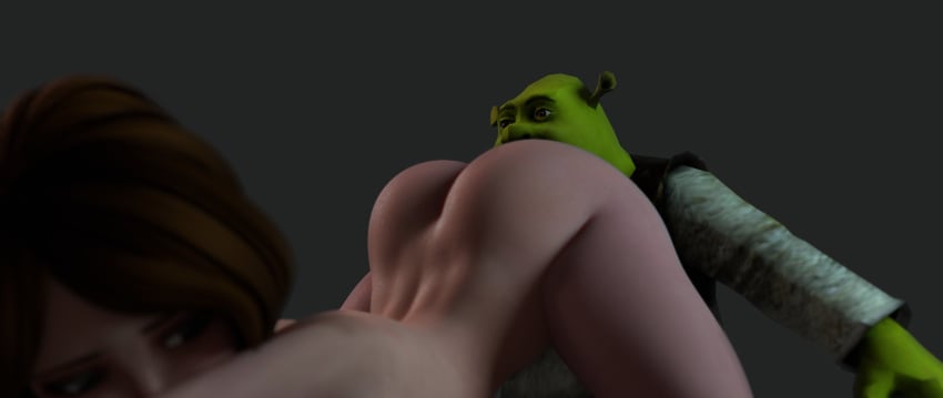 3d ass_eating ass_up big_hero_6 brunette cass_hamada crossover curvaceous curvy curvy_female disney dreamworks fit_female marvel render short_hair shrek shrek_(series) top-down_bottom-up universal_studios