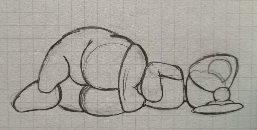 2d 2d_(artwork) big_ass bow bubble_ass dress family_guy_death_pose female female_focus female_only funny laying_down meme pretty_blood rinny_(pretty_blood) sinner20033 sketch unfinished