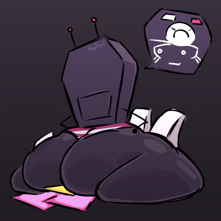 2girls animate_inanimate antennae ass ass_focus ass_on_face battle_for_dream_island bfb bfdi big_ass big_butt eyelashes facesitting object_shows osc remote_(bfdi) robot robot_flower_(bfdi) robot_girl sitting sitting_on_another sitting_on_person thick_thighs thigh_gal thighhighs tpot yuri