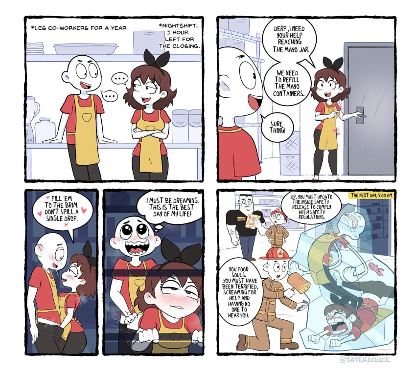 ... 1girl 2boys 2girls 3boys apron artist_self-insert assertive_female bald beer_mug biting_own_lip black_pants blush breasts brown_hair comic crossed_arms crotch_grab cup derpina door drooling drunk english_text facial_hair female female_pervert food funny groping hairband heart-shaped_pupils hetero humor humping ice jeans kitchen kneeling korean_text looking_at_another mug multiple_boys multiple_girls mustache open_mouth pants pervert rage_comics red_shirt refrigerator sex sharp_teeth shirt short_sleeves smile speech_bubble square_4koma symbol-shaped_pupils taterdouce teeth thought_bubble twitter_username uncommon_stimulation wavy_mouth yellow_apron