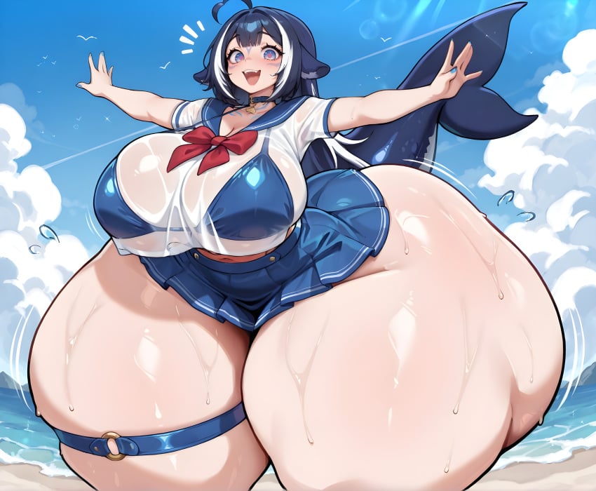 ai_generated big_breasts fake_art hyper hyper_ass hyper_hips hyper_thighs karlov_13 shylily virtual_youtuber vtuber