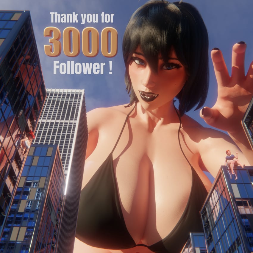 3d 3d_(artwork) 3girls ben_10 big_breasts black_hair black_hair_female blue_eyes blue_eyes_female breasts crossover dbhfrost extreme_size_difference fangs foster's_home_for_imaginary_friends frankie_foster giant_female giant_woman giantess ginger ginger_hair gwen_tennyson hotel_transylvania huge_boobs huge_breasts human human_female light-skinned_female light_skin looking_at_another looking_at_viewer mavis_dracula monster monster_girl orange_hair orange_hair_female red_hair red_hair_female redhead_female scrag_mavis size_difference thick_thighs thighs vampire vampire_fangs vampire_girl