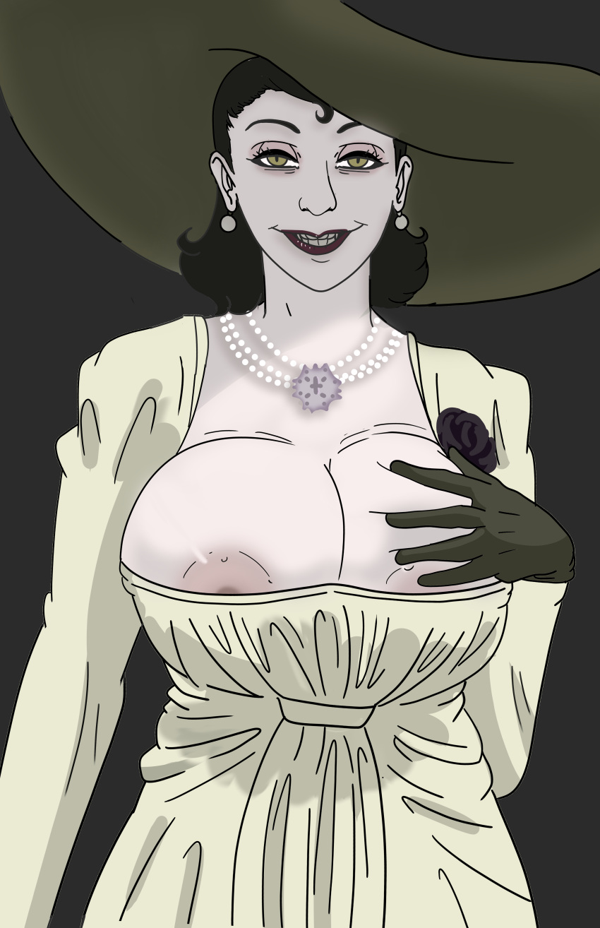 alcina_dimitrescu binkykun huge_areolae huge_breasts nipples resident_evil resident_evil_8:_village white_skin