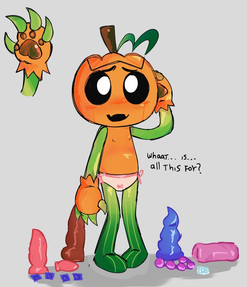 about_to_be_raped codslasher condom condoms confused confusion cub cute_underwear dandy's_world gourdy_(dandy's_world) innocent innocent_expression nipples pink_underwear sex_toy sex_toys sex_toys_everywhere toys underwear