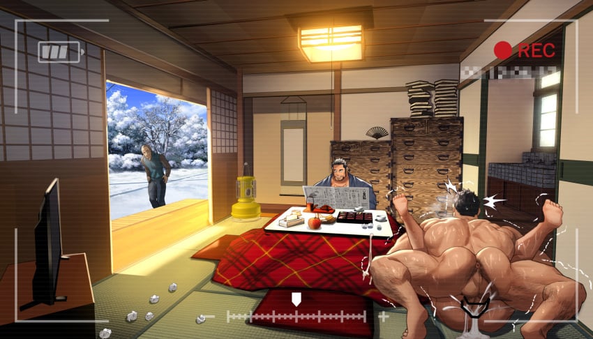 4boys after_sex all_fours anal anal_insertion anal_sex anus anus_peek ass ass_cleavage ass_hair back_view bad_feet balls bara beefy biceps big_ass big_penis broad_shoulders brown_hair bubble_ass bubble_butt ceiling ceiling_light censor_bar censored censored_anus censored_penis completely_nude cum cum_drip cum_explosion cum_from_ass cum_in_ass cum_inside cum_on_floor cum_on_penis cum_on_table cum_puddle cum_splatter cum_string cum_three_times cum_trail daddy dark_penis dat_ass dilf drawer dripping dripping_cum duo ejaculation erection gay hi_res huge_ass huge_cock hunk intense_orgasm japanese_house kotatsu leaking_cum leg_hair lying lying_on_back lying_on_floor male male/male male_only male_penetrated male_penetrating male_penetrating_male manly mating_press mature_male messy morning muscles muscular muscular_arms muscular_legs muscular_male muscular_thighs newspaper nonchalant nude nullqllun orgasm original original_character penis perineum plump_ass pointless_censoring quadriceps raw_sex recording semen sex shameless short_hair snow snowing spread_legs sticky_cum sweat sweatdrop sweating sweaty tatami thick thick_arms thick_ass thick_cum thick_legs thick_penis thick_thighs tough_guy trembling winter yaoi